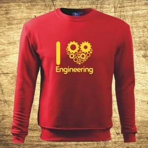 Mikina s motívom I love engineering