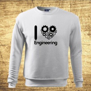 Mikina s motívom I love engineering