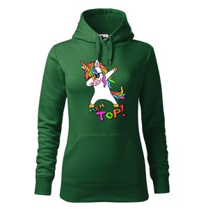 Dámská vtipná mikina s jednorožcem a nápisem Jsem top!