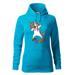 Dámská vtipná mikina s jednorožcem a nápisem Jsem top!