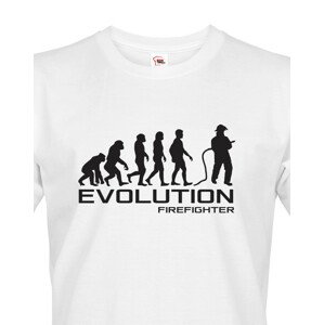 Pánské triko pro hasiče Evoluce - skvělý dárek k narozeninám