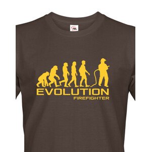 Pánské triko pro hasiče Evoluce - skvělý dárek k narozeninám