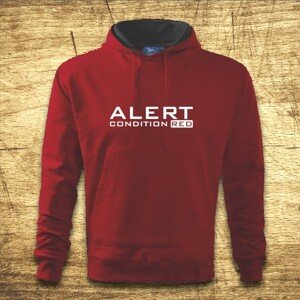Mikina s kapucňou s motívom Alert – condition red