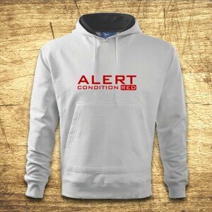 Mikina s kapucňou s motívom Alert – condition red