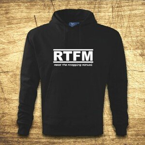 Mikina s kapucňou s motívom RTFM